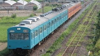 【スカイブルー+オレンジ6連】 秩父鉄道1000系 1001F+1003F 寄居～桜沢通過