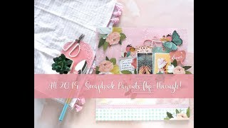 Flip Through All 2019 Scrapbook Layouts with Me****Chill With Me