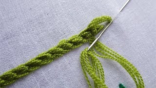 basic hand embroidery tutorial: Hungarian Braided Chain Stitch