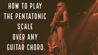 How To Play The Pentatonic Scale Over Any Guitar Chord | Steve Stine Guitar Lesson