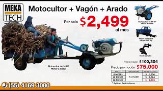 Motocultor y vagón Mekatech.