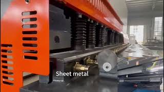 guillotine shearing machine used for cutting and shaping sheet metal