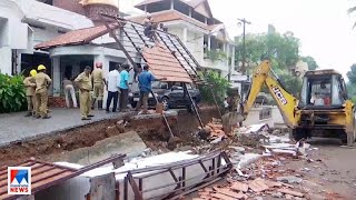 റോഡ് നവീകരണം; പണിക്കിടെ എംജി രാധാകൃഷ്ണന്‍റെ വീടിന്‍റെ മതില്‍ തകര്‍ന്നു  | M G Radhakrishnan | Wall