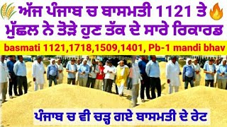 1121 ਤੇ ਮੁੱਛਲ ਨੇ ਕਰੀ ਕਮਾਲ basmati 1121 1718 price in Punjab today basmati 1509 1401 taaja mandi rate