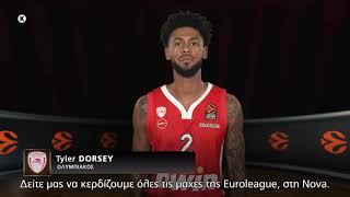 Euroleague - Tyler Dorsey (Ολυμπιακός)