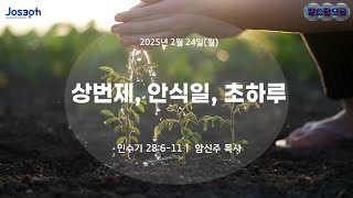 [말씀한모금] | 민수기 28:6-11 | 상번제, 안식일, 초하루