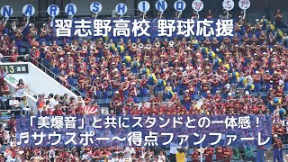 習志野高校 美爆音 野球応援「サウスポー」得点ファンファーレも一緒に（千葉県高校野球応援2019）