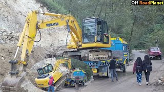 Amazing Video ! Komatsu Excavator Loading In Low Bed Truck By Experience Operator - Dozer Video
