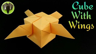 Inflated Cube with Wings - DIY Origami Tutorial by Paper Folds - 737