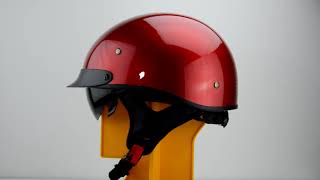 Vega Warrior 360° View 7800-25 Velocity Red - Half Helmet