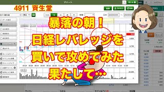 ゆるり株散歩＃288【デイトレ】暴落の朝！日経レバレッジを買いで攻めてみた！果たして…