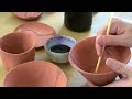 「陶芸」pottery glazing 手びねりで器とコーヒーカップを造ってみた！【いろいろ作るchannel】なかなか面白い風合いになった