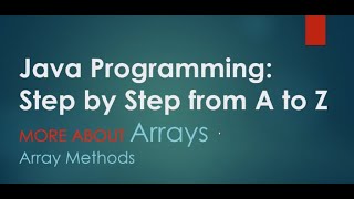 #35 Passing / returning arrays -anonymous arrays | Java Programming: Step by Step from A to Z