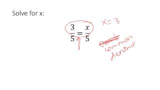 5.6 - Part I (Solving Rational Equations - Linear)