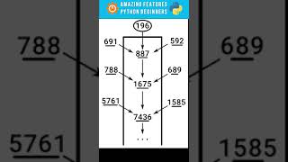 Lychrel Number | Number 196 Amazing Concept | Python Implementation | Test Run #coding #programming