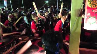 〔鼕行列〕【松江祭鼕行列 前夜祭】2015年10月17日(土)⑦鼕友会による演奏とお菓子まき