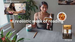 how much I realistically read in a week | while doing the 75 hard challenge and working full-time