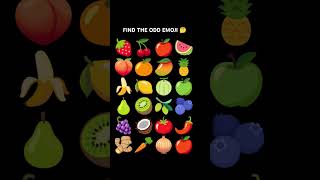 FIND THE ODD EMOJI🤔#amazingfacts #canyoufindtheoddemoji #fruit #spottheoddone #vegetables #odd #tips