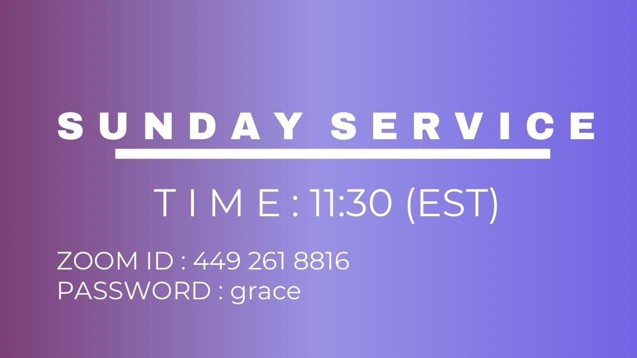 1st December 2024 Sunday Service Live Youtube