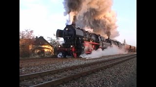 Volldampf im Werratal#3 x Baureihe 52 mühen sich am Kieszug#Dampf trifft Kies 2008#