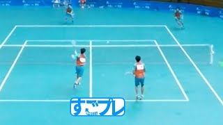 [すごプレ]ソフトテニス　全日本社会人学生対抗2018　男子　準々決勝　増田・九島（和歌山県庁・ミズノ）ー小栗・安藤（東邦ガス）