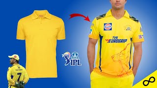 Plain T Shirt Change into IPL Jersey without Printing | CSK Cricket