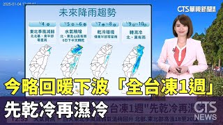 今略回暖　下波「全台凍1週」先乾冷再濕冷｜華視生活氣象｜華視新聞 20250104 @CtsTw