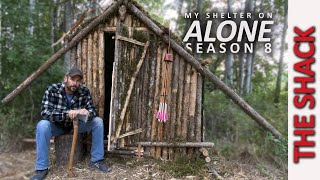 Bushcraft SURVIVAL Shelter with Fireplace - Complete Build, ALONE Season 8
