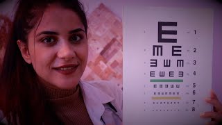 ASMR Eye Exam 👓 طبيبة العيون رح تساعدك تنام بعمق اي اس ام ار