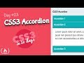 Accordion: CSS Tutorial (Day 23 of CSS3 in 30 Days)
