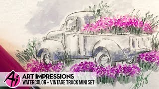 Ai Watercolor - Vintage Truck Mini Set