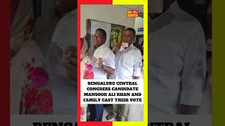 Bengaluru Central Congress Candidate Mansoor Ali Khan And Family Cast Their Vote | SoSouth