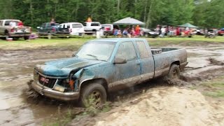 Blue GMC Fun Mudding At Geneva Road Mud Bog