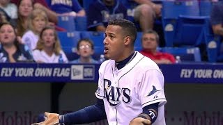 MIL@TB: Escobar is ejected after arguing strike call