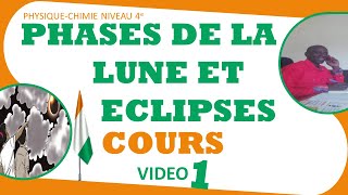 PHYSIQUE-CHIMIE NIVEAU 4e – LES PHASES DE LA LUNE ET LES ECLIPSES-COURS-VIDEO 1