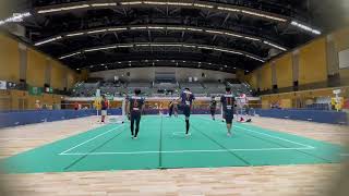 sepak takraw 平野杯　第35回全日本セパタクロー選手権大会　予選　阪神酒販first  vs欅C 1stset