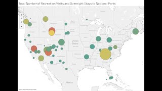 BA 437 | Mapping National Park Visitation in Tableau based on Park Centroids