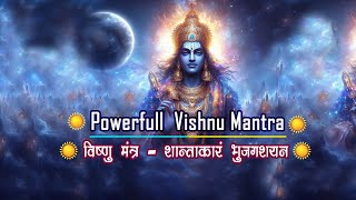 Vishnu Mantra | Shantakaram Bhujagashayanam शान्ताकारं भुजगशयनं | Vishnu stuti mantra