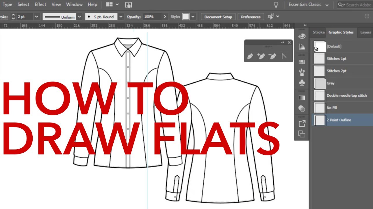 How To Draw Flat Sketches In Illustrator