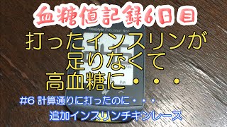 【一型糖尿病】えっ？ちゃんと計算したのに・・・血糖値高い・・・！？　追加インスリンはチキンレースの如し！