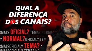 Canal Tema, Canal Oficial do Artista e Canal normal do Youtube, qual a diferença?