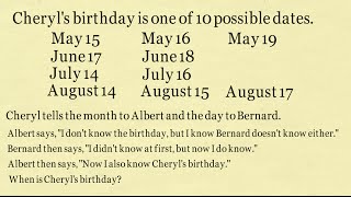 When Is Cheryl's Birthday? Answer To Viral Math Puzzle