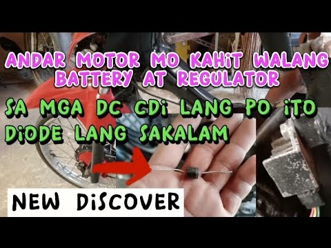 PAANO PAANDARIN MOTOR WALANG BATTERY AT REGULATOR SA MGA DC CDI../TIPS ...