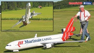 HARD LANDING ! Martinair MD-11 RC Turbine Cargo Airliner: BEAUTIFUL FLIGHT ENDS VERY BADLY