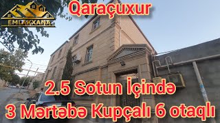 ŞOK QIYMETE ENDIRILDI. QARAÇUXURDA  MÖHTƏŞƏM 3 MƏRTƏBƏLİ 6 OTAQLI 352 KV EV SATILIR 185 000 AZN OLDU