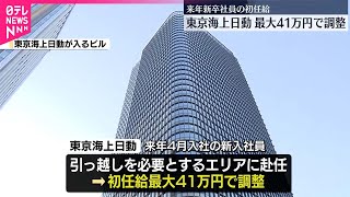 【東京海上日動】来年の新卒社員初任給…最大41万円で調整