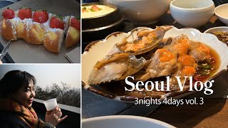 Seoul Vlog] Ganjang Gejang, cheap kimbap in the market! Hidden café on top of hill! wonderful Seoul