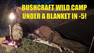 BUSHCRAFT CAMP | SLEEPING UNDER A TARP WITH JUST A BLANKET | UK #bushcraft  | FIREPIT #cooking #fyp