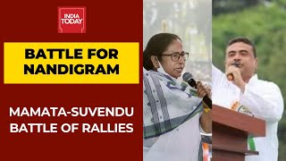 Mamata Vs Suvendu: Battle Of Rallies In Nandigram Ahead Of West Bengal Phase 2 Polls