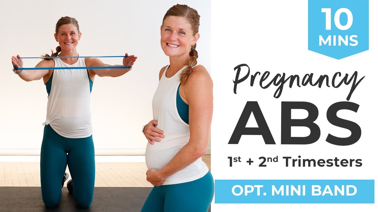 10-Minute Pregnancy Safe Ab Workout (First + Second Trimester) - YouTube